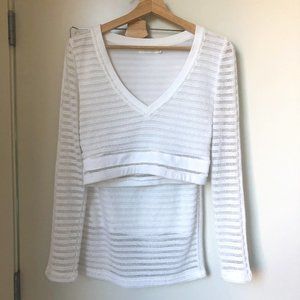 Crop top with matching skirt